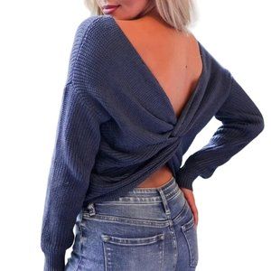 NWT Love Tree Twist Back Sweater